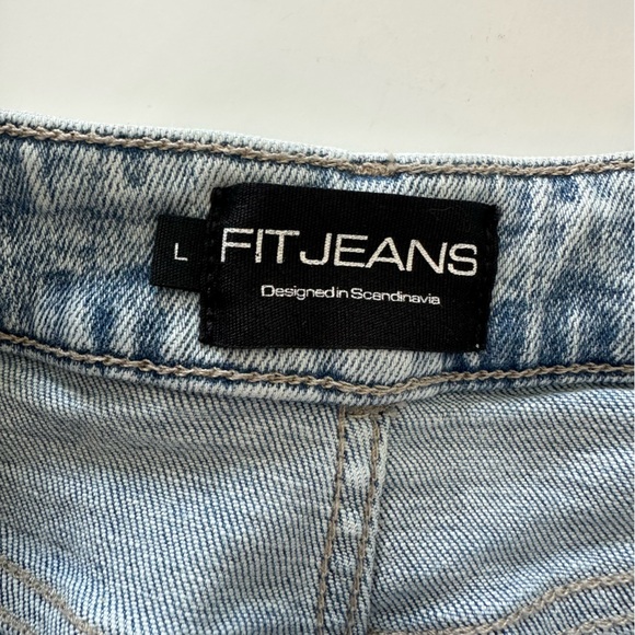 Fitjeans Women’s Large Baggy Ripped 80s Blue Stretch Jeans - Picture 4 of 10